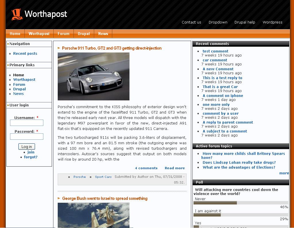 Admire Orange screenshot.